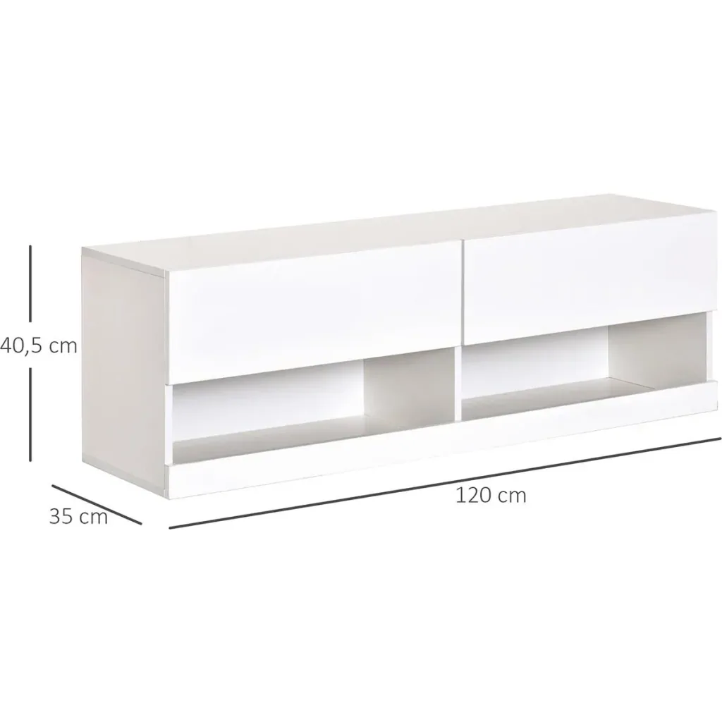 TV board with LED lighting white