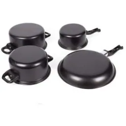 6-piece pot set - carbon steel 0.8 mm
