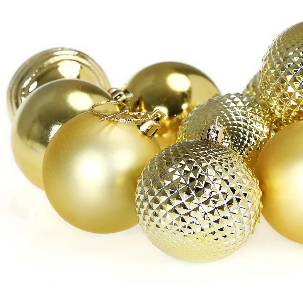 Christmas tree decorations - Christmas tree decorations - gold 66 pieces