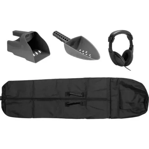 Complete metal detector set with waterproof search coil