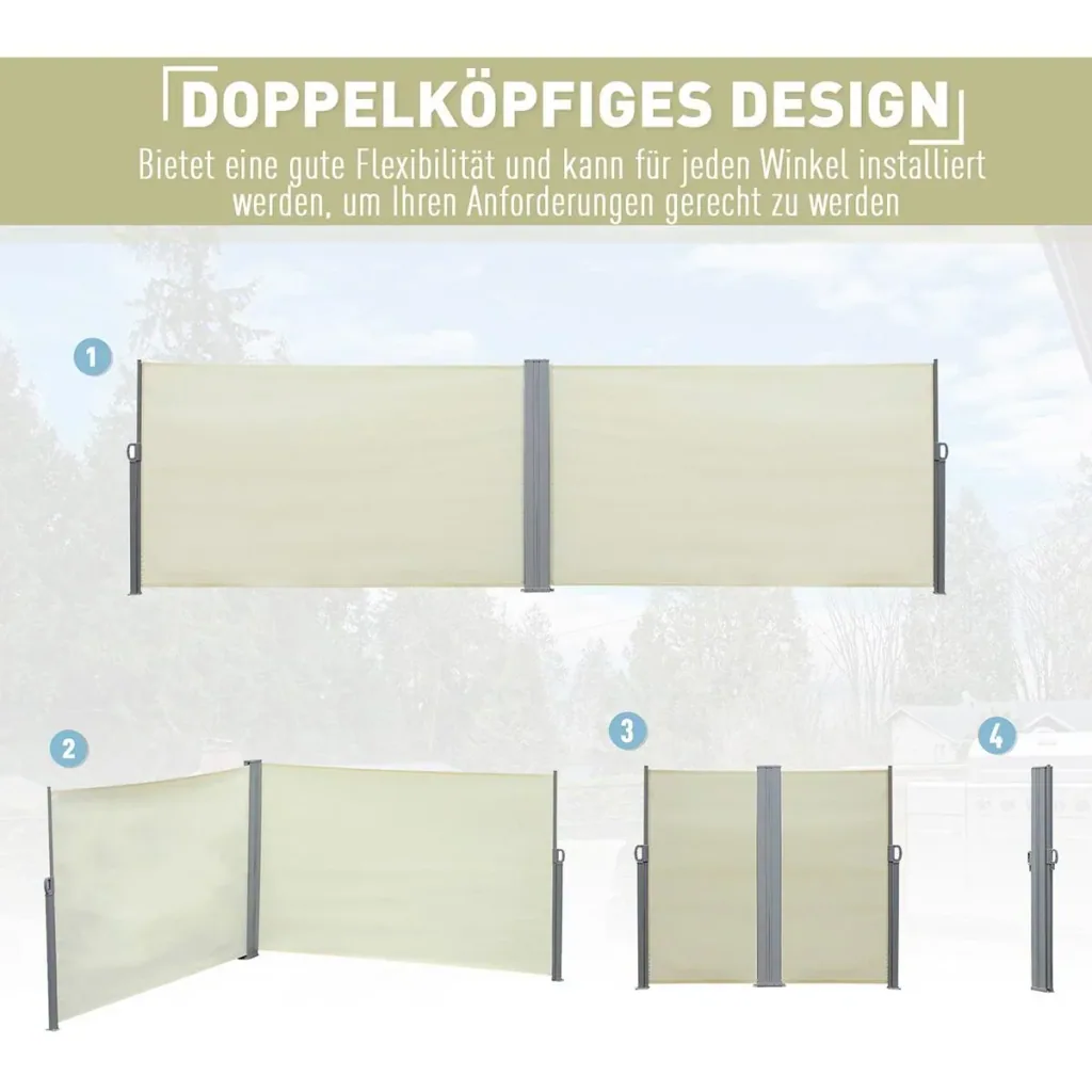 Double side awning 6 x 1.6 m