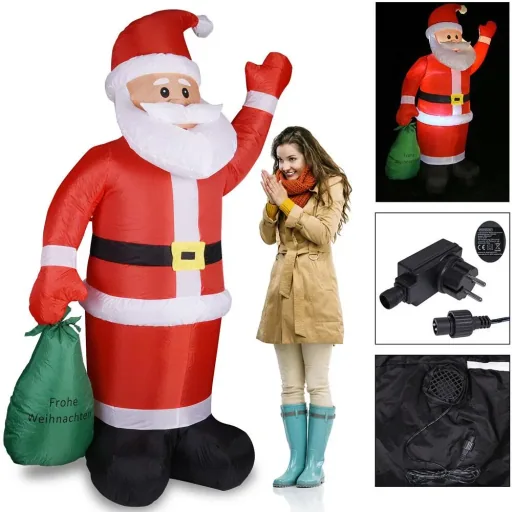 Inflatable Santa Claus with lighting