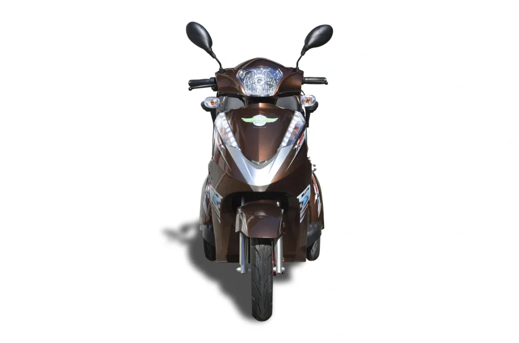 Electric tricycle brown - removable Li-Io battery 20 Ah - 25 km/h - senior mobility