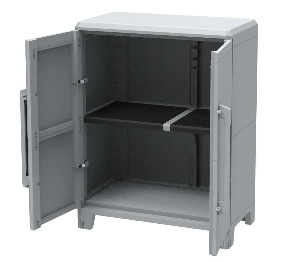 Transforming plastic cabinet Modular 2 for outdoor and indoor use