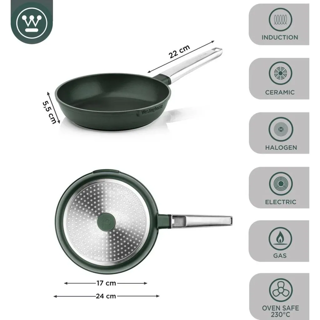 Performance Series Frying Pan - Oven Safe - 24 cm - Green