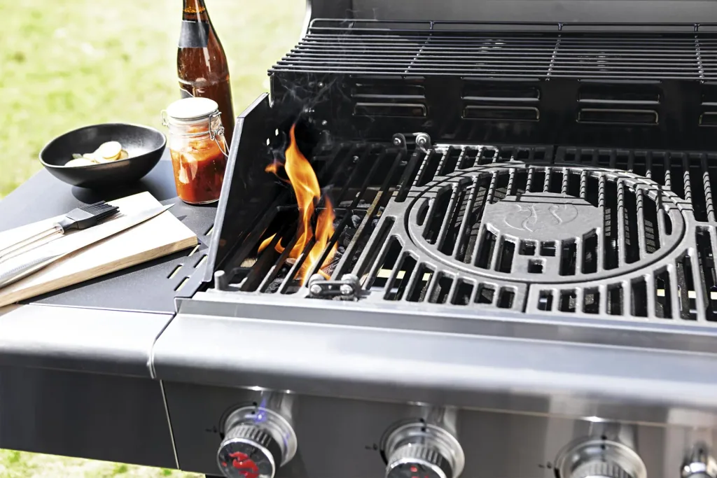 Gas & charcoal grill, Triton 4.1 coaL, 4 adjustable burners