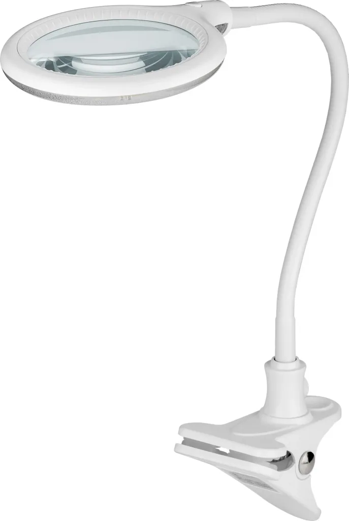LED stand/clamp magnifying lamp, 6 W