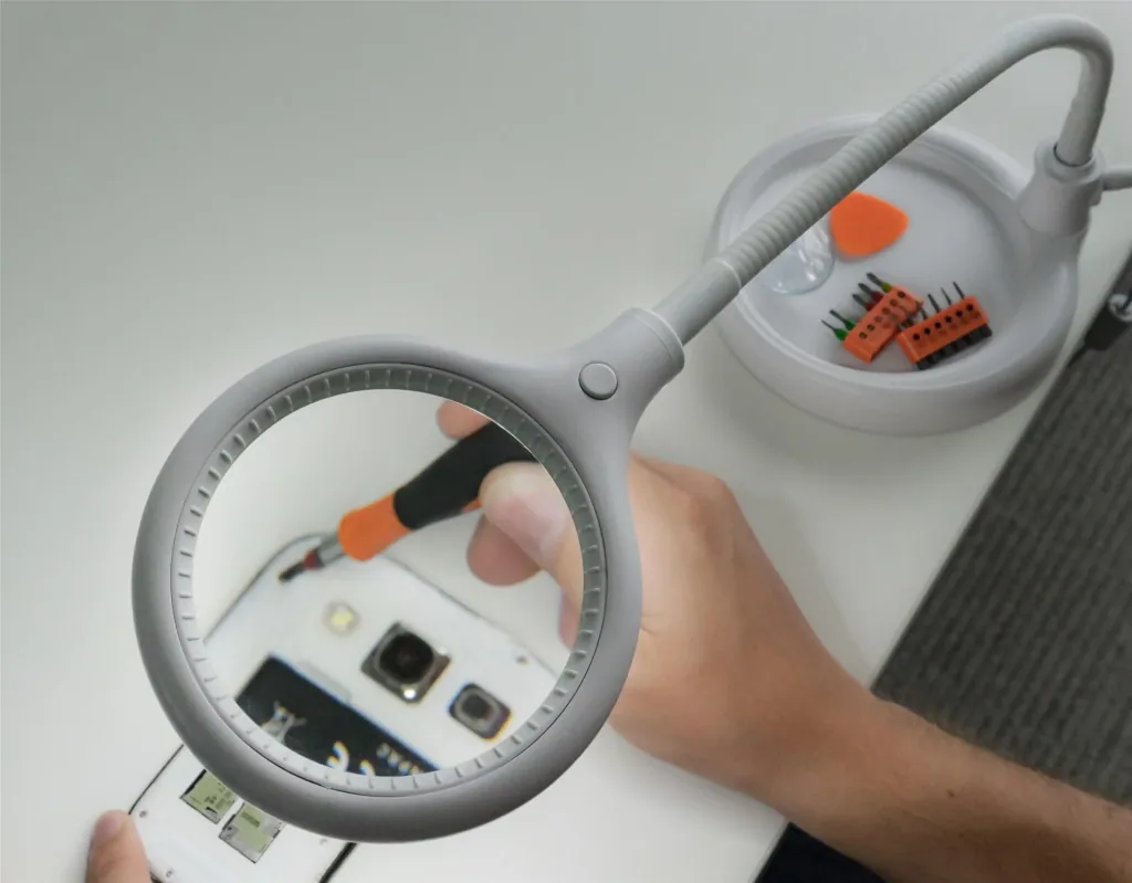 LED stand/clamp magnifying lamp, 6 W