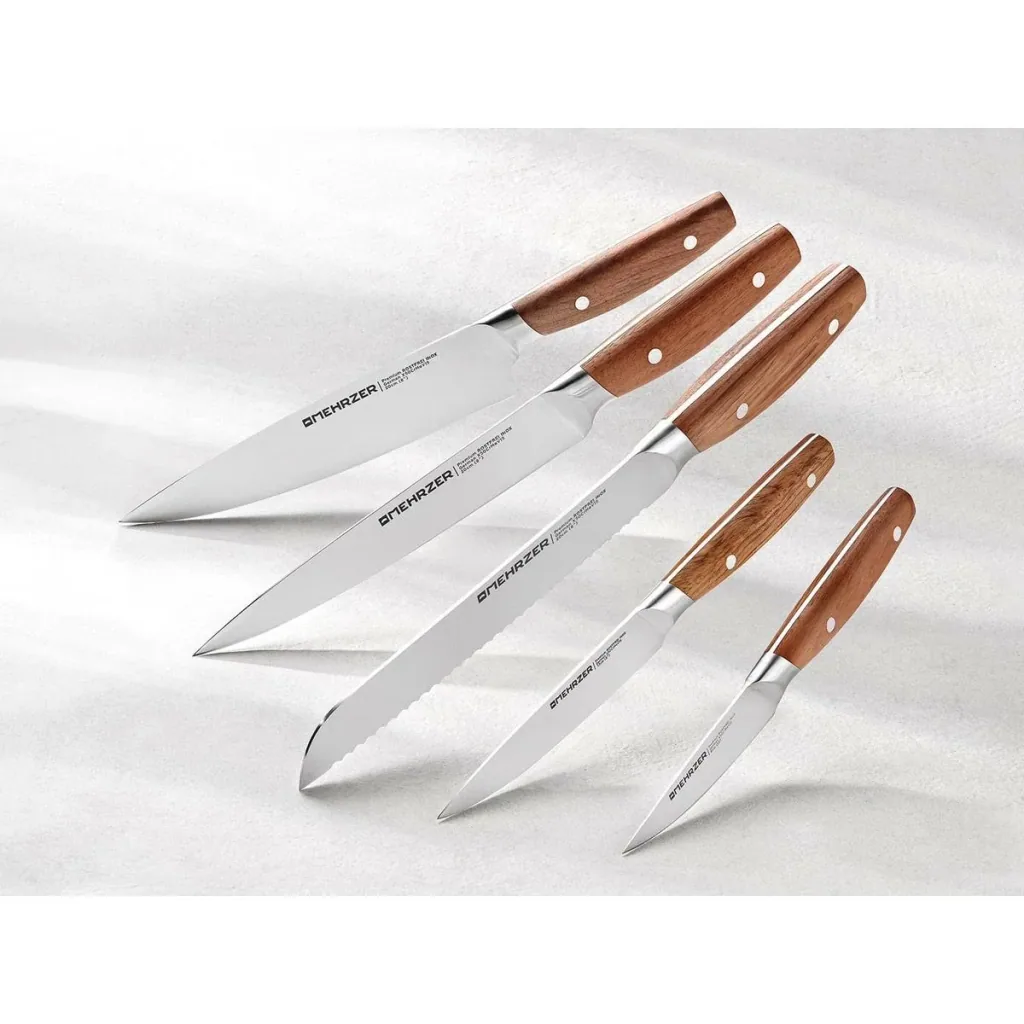 Mehrzer - 5-piece knife set - Bubinga wood - German quality steel