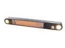 Patio heater wall or ceiling mounting 1500 W with LED lighting