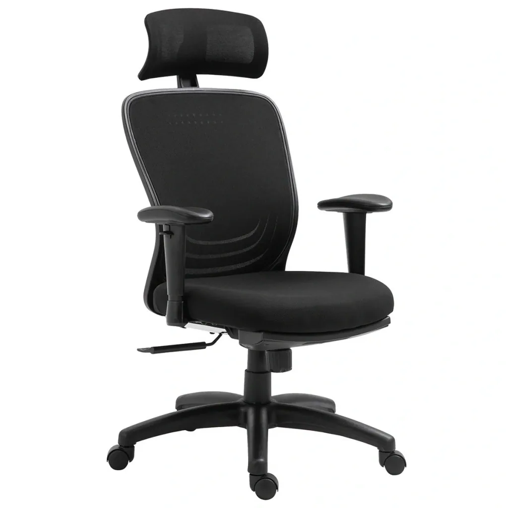 Office chair, desk chair, computer chair, PC chair, home office chair with rocker function, headrest, footrest, height adjustable