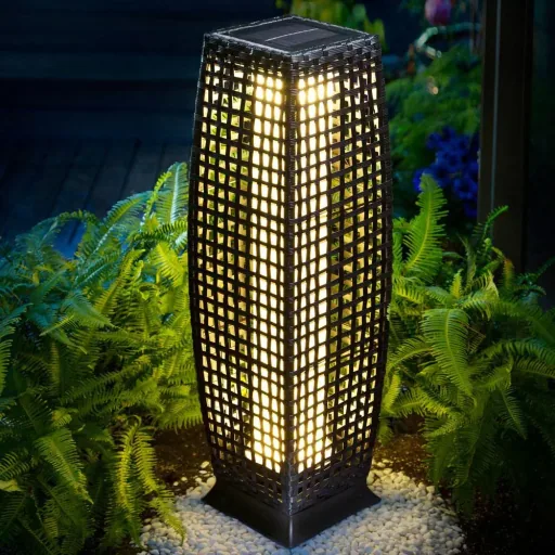 Solar garden light Polyrotan 25 LED 70cm