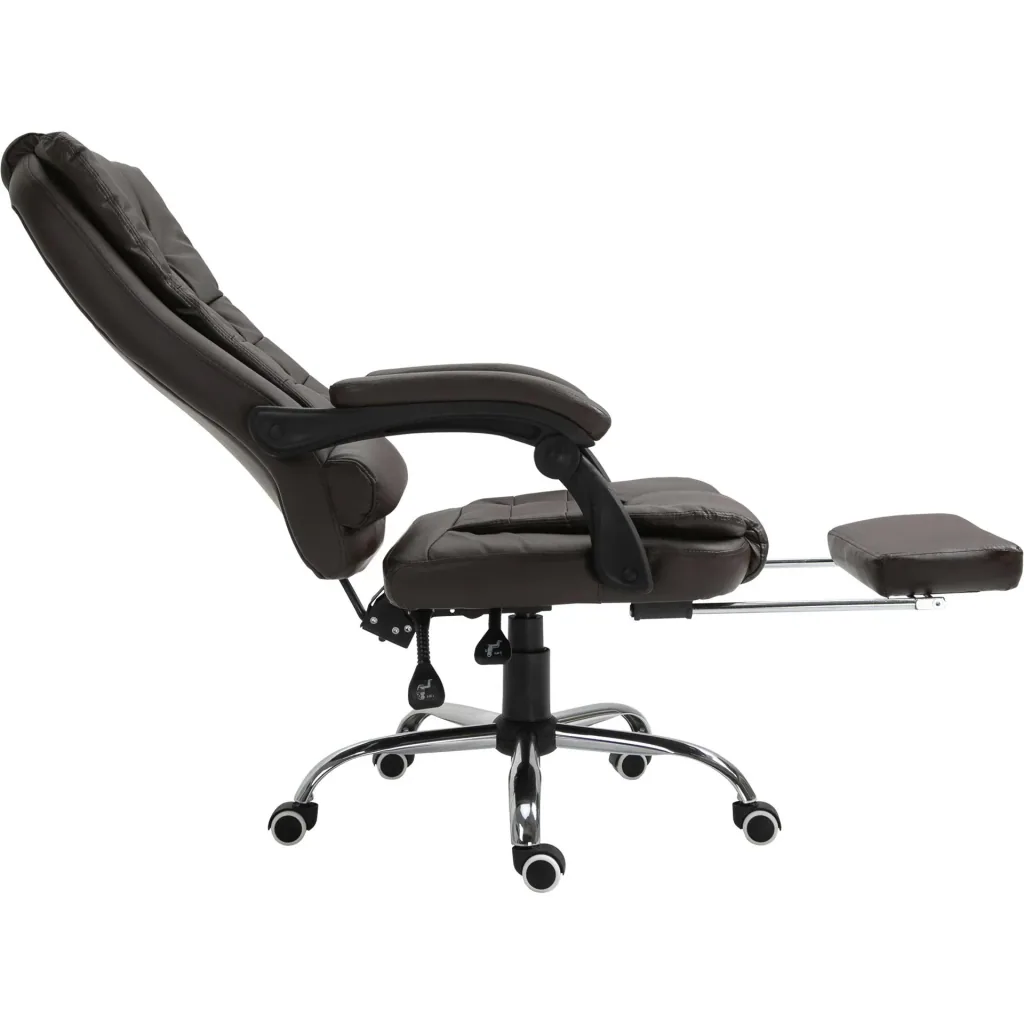 Desk and gaming chair, brown