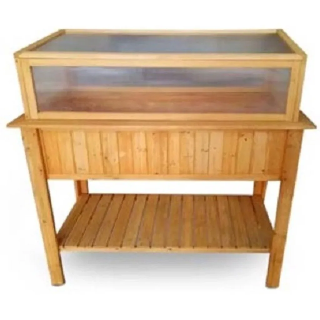 Garden wooden greenhouse / kitchen garden table on legs - 113x57x90cm