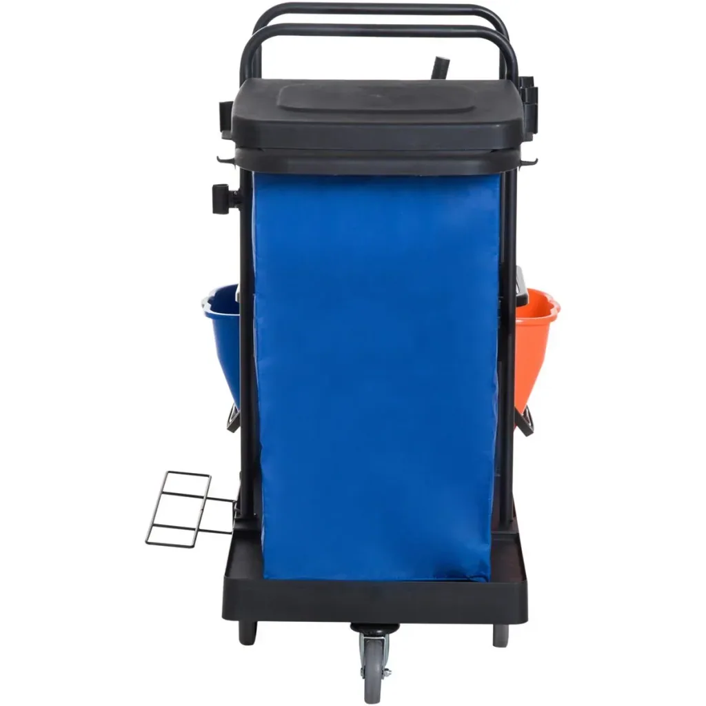 Cleaning trolley with 4 smooth-running wheels