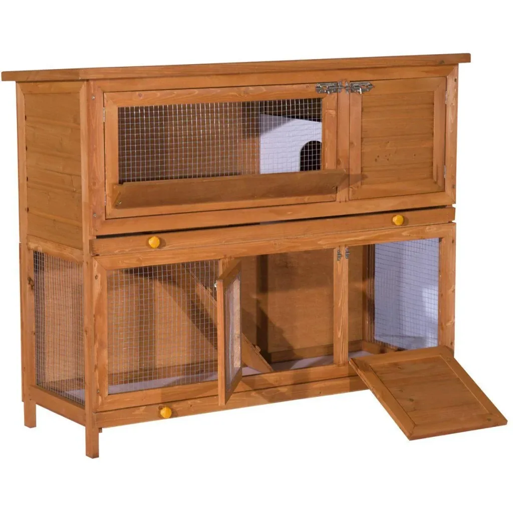 Rabbit hutch, rabbit cage, rabbit hutch, double-decker