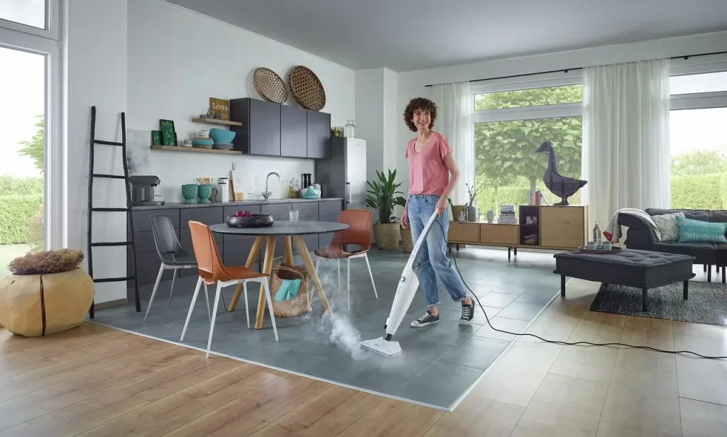 Steam cleaner "CleanTenso Power", with floor cloth, 1300 watts