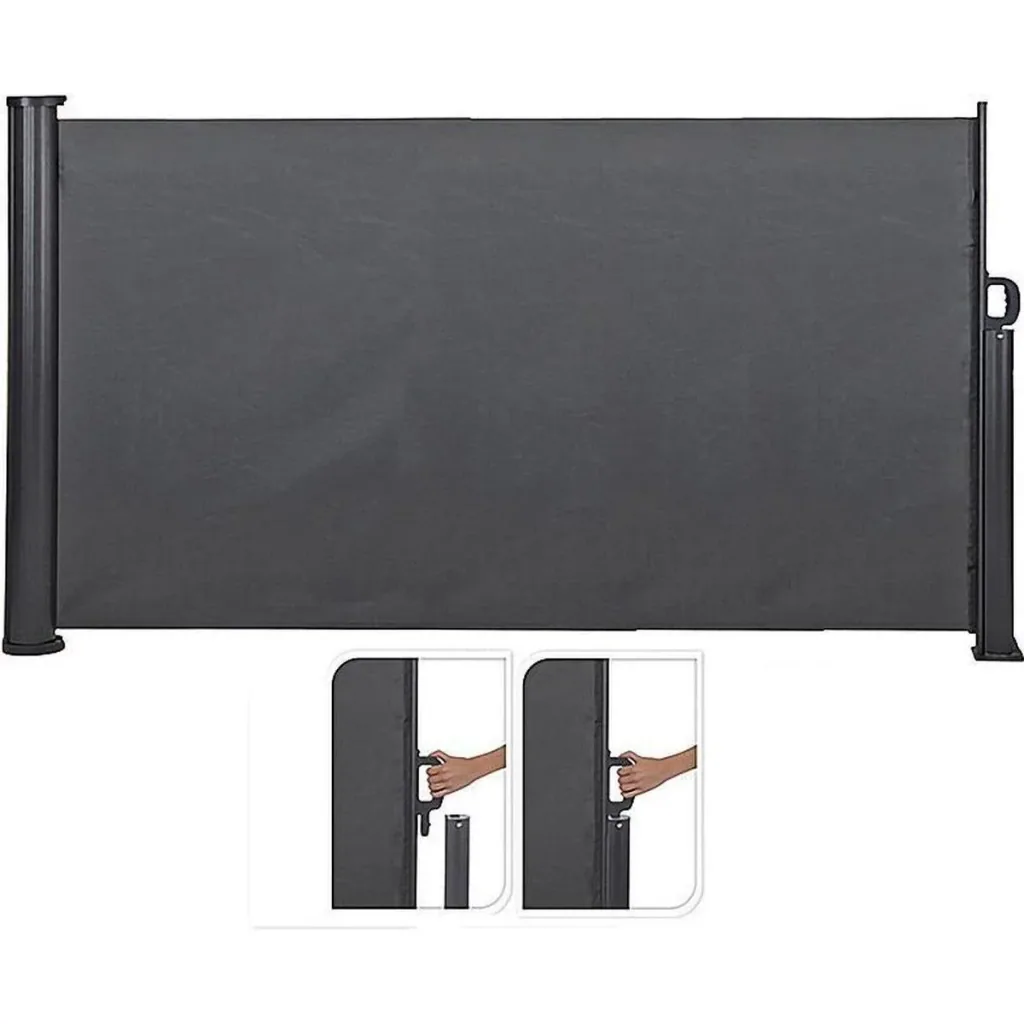 Koopman Terrace Windbreak - 3x1.4 m - Anthracite - Retractable