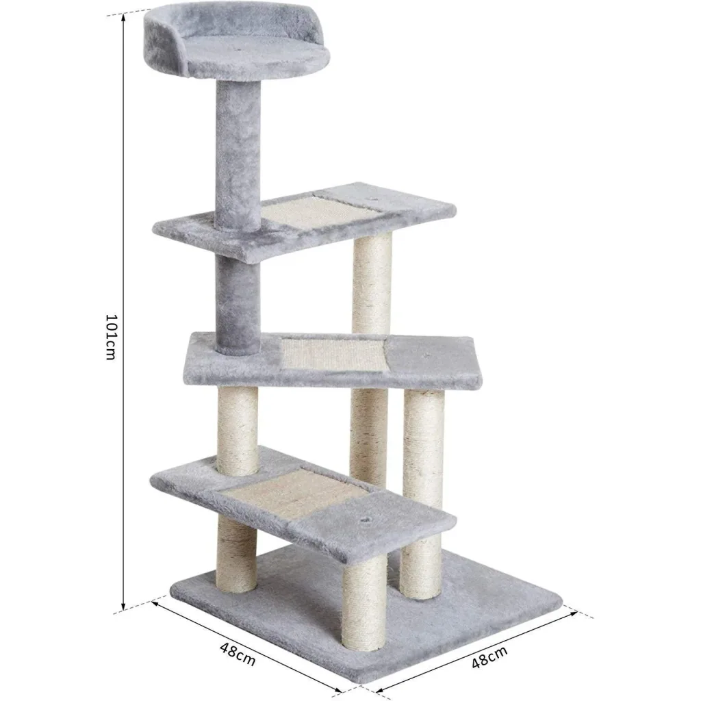 Scratching post cat tree play tree stairs 5 layers gray