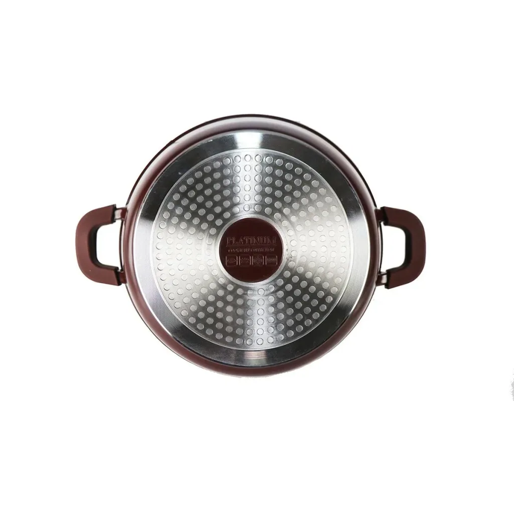 Stewing pot/casserole - with lid - 24 cm - Burgundy