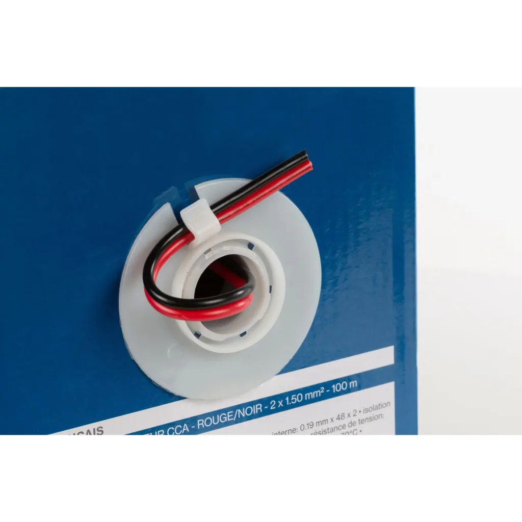 CCA speaker cable - red/black - 2 x 1.50 mm² - 100 m roll