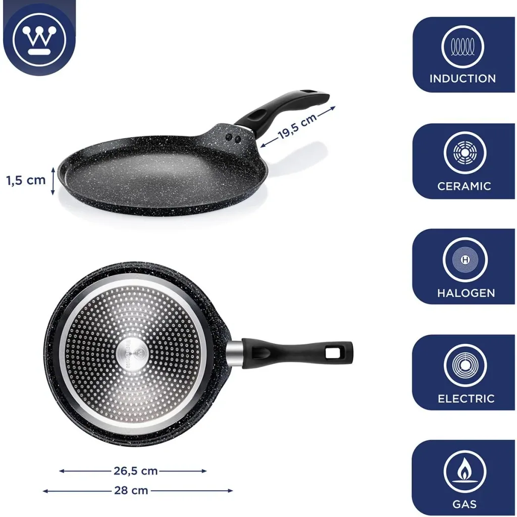 Pancake pan 28 cm Black Marble