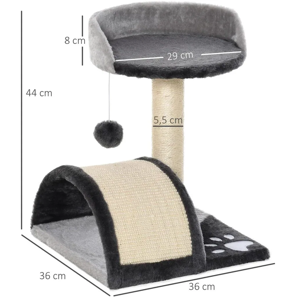 Cat tree with plush beige
