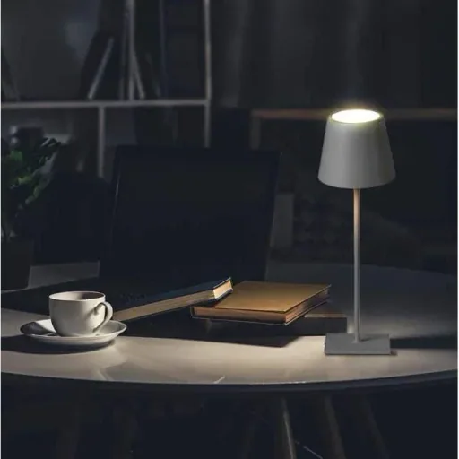 VT-7703 Table Lamp - 3000K - Dimmable via Touch - Rechargeable - Grey