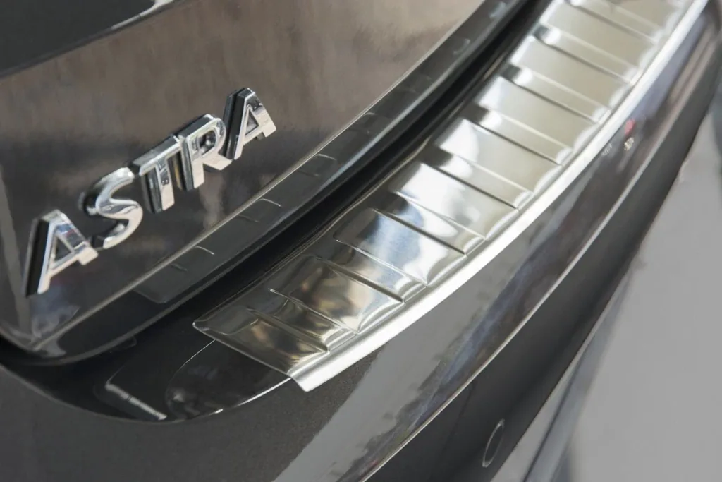 Stainless steel loading sill protection for Opel Astra V (K) Hatchback (5-door>, built from 2015-2019, FL 2019>