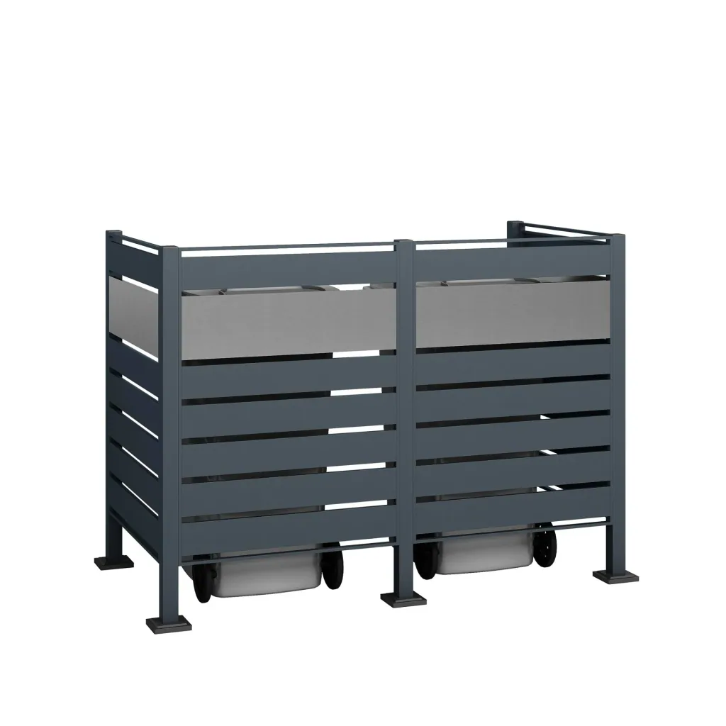 Garbage can cover Planum 2-box, 120 cm, anthracite
