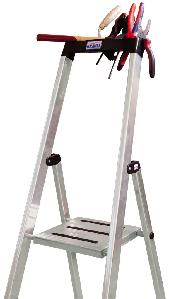 Sepuro stepladder, aluminum 6 steps with safety bar