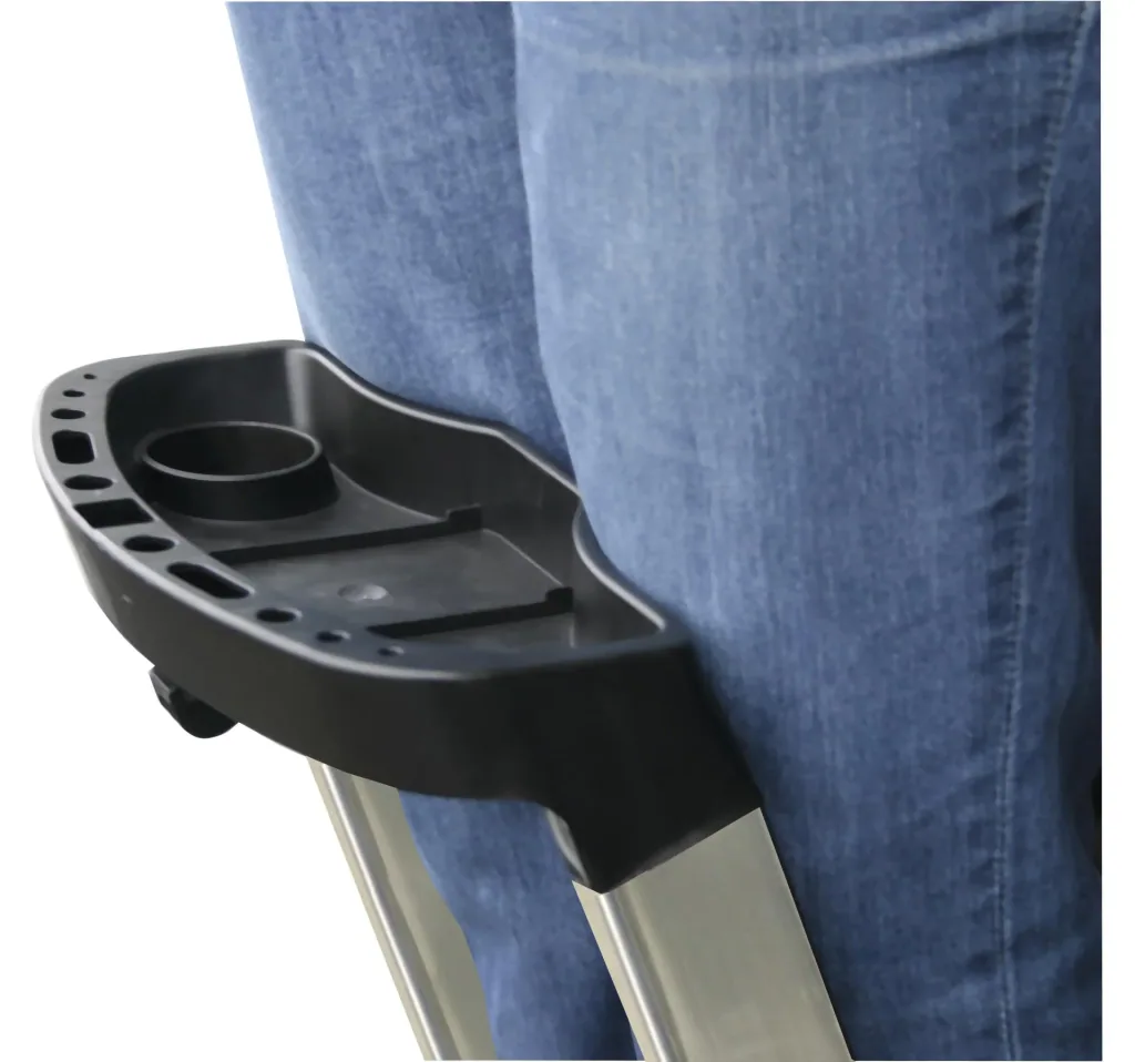 Sepuro stepladder, aluminum 6 steps with safety bar