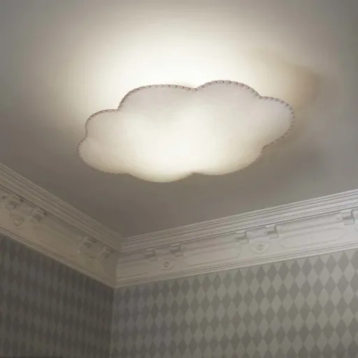 Buokids lampa sufitowa Nube mała, Kolor szwu: Szary