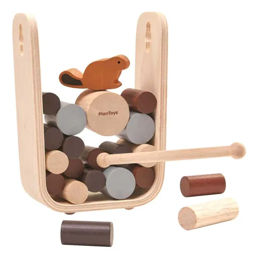 Plan Toys gra logs pull wood