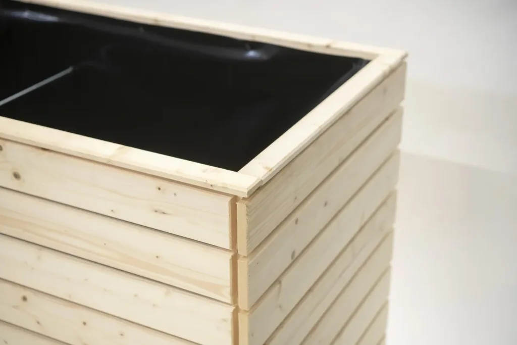 Podwyższona grządka Asket XL, 160×70×90 cm, Naturalna – Drewno świerkowe, przyjazna dla pleców