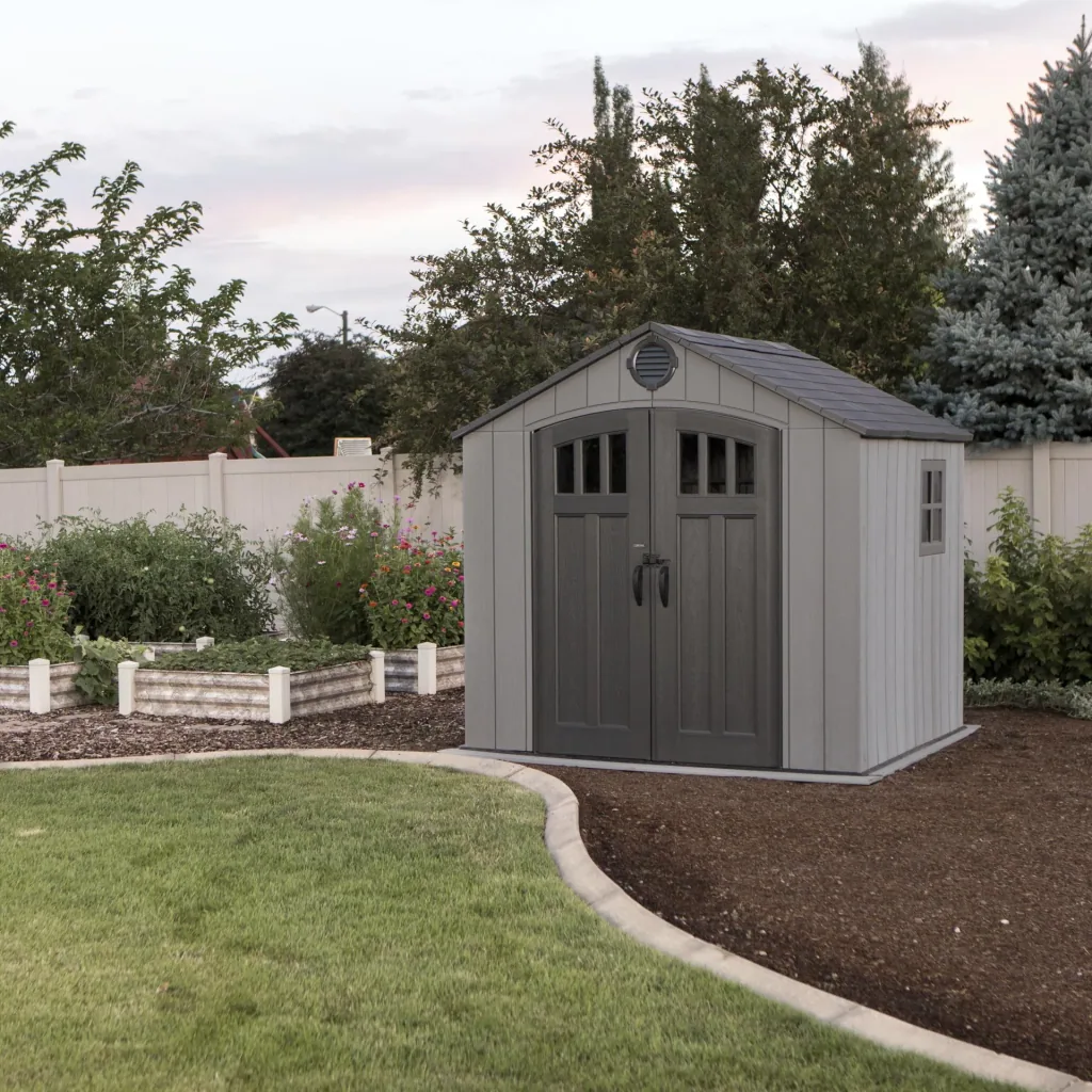 Mars tool shed, dark grey, 227 x 242 x 242 cm