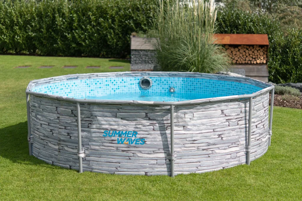 Pool Active Frame, diameter 305 x 76 cm, Stone Grey