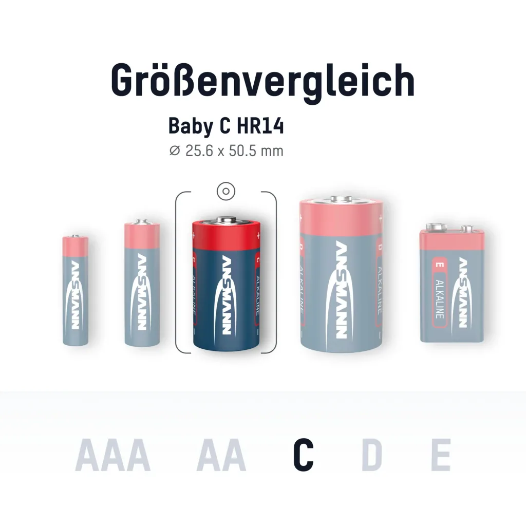 Baterie alkaliczne Baby C – 2 szt.