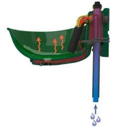 Drinking bowl 24 V, heating cable approx. 31 W for heating the bowl and valve