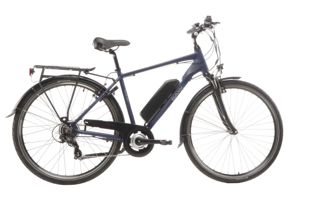 Men's Trekking E-Bike, 28 inches, frame height 50 cm, 7-speed derailleur, blue-grey, Eifel