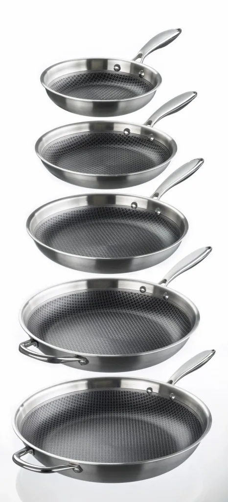Frying pan 32 cm TriPly stainless steel honeycomb structure