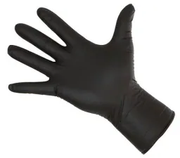 Nitrile gloves, 50 pieces, size XXL, black