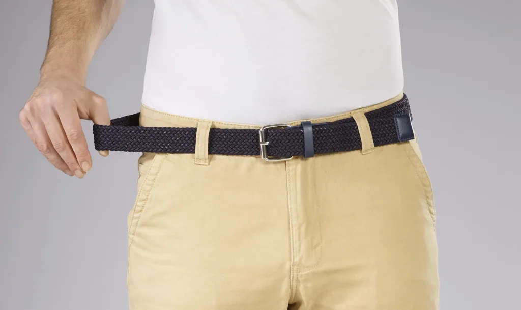 Stretch belt for men, super elastic 3cm wide, color navy
