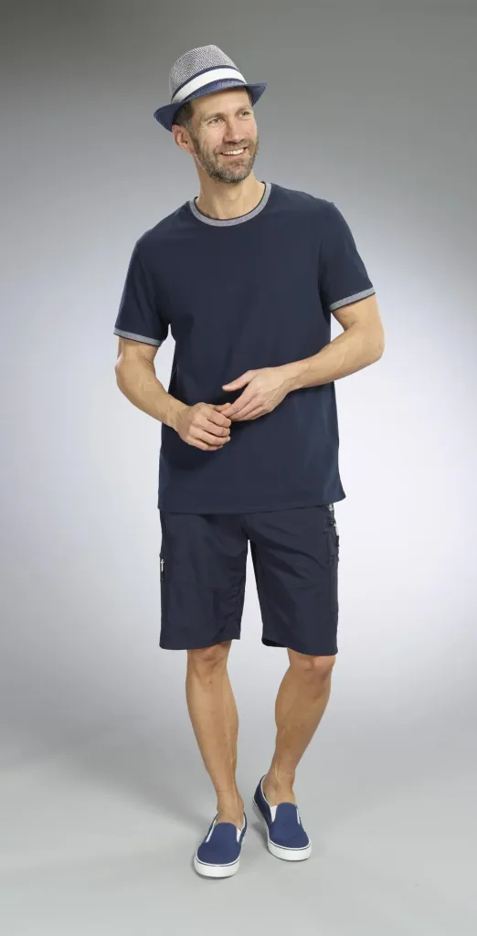 Stretch belt for men, super elastic 3cm wide, color navy