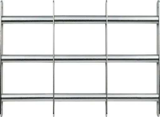Window grille 5450 individually adjustable, 500 - 650 x 450 mm with 3 cross braces