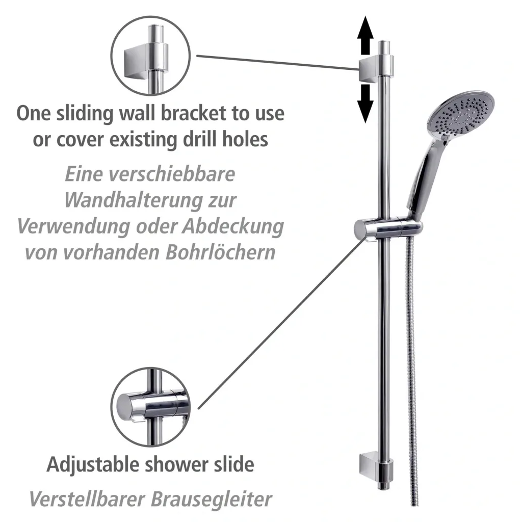 Shower set Young Chrome, bar length: 66 cm
