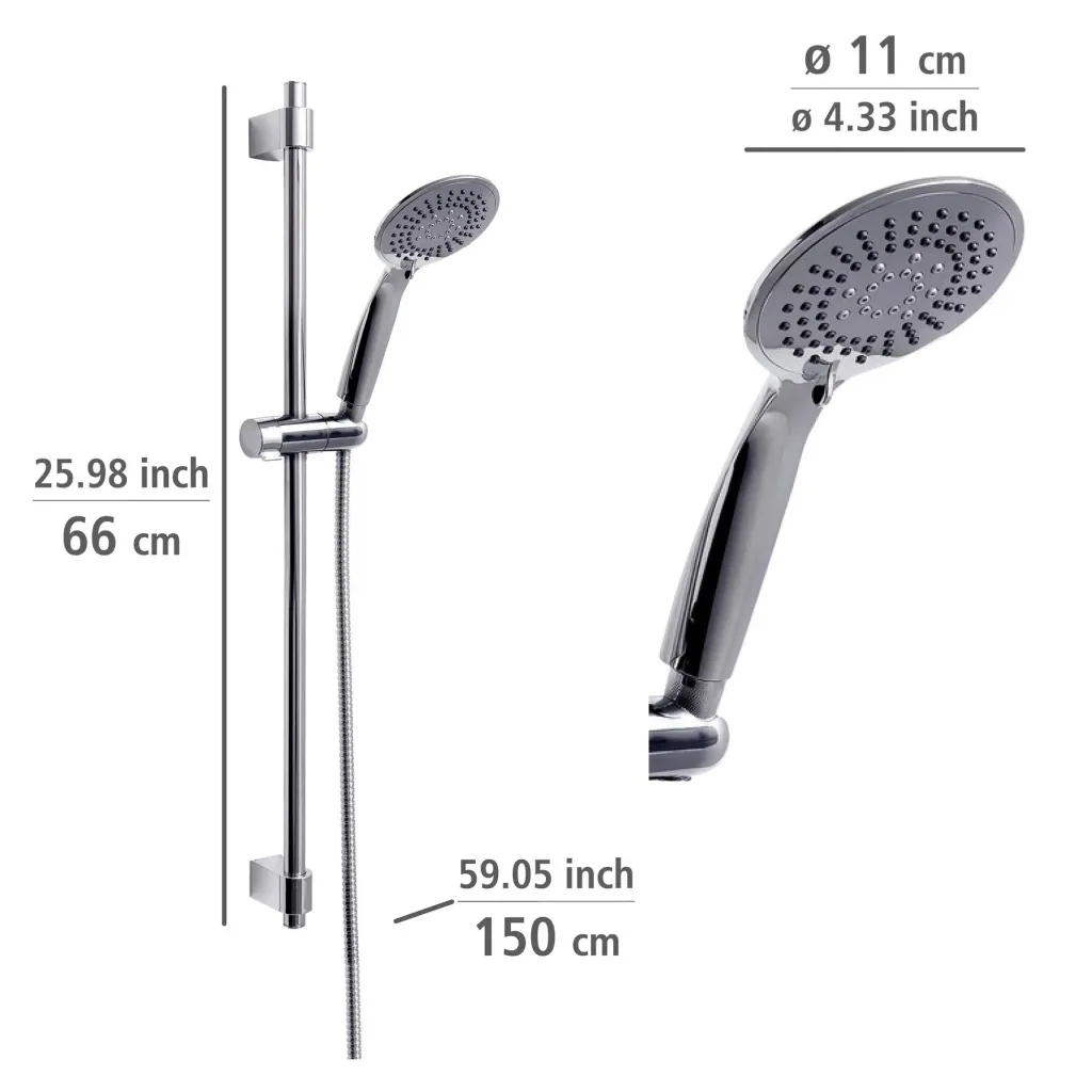 Shower set Young Chrome, bar length: 66 cm