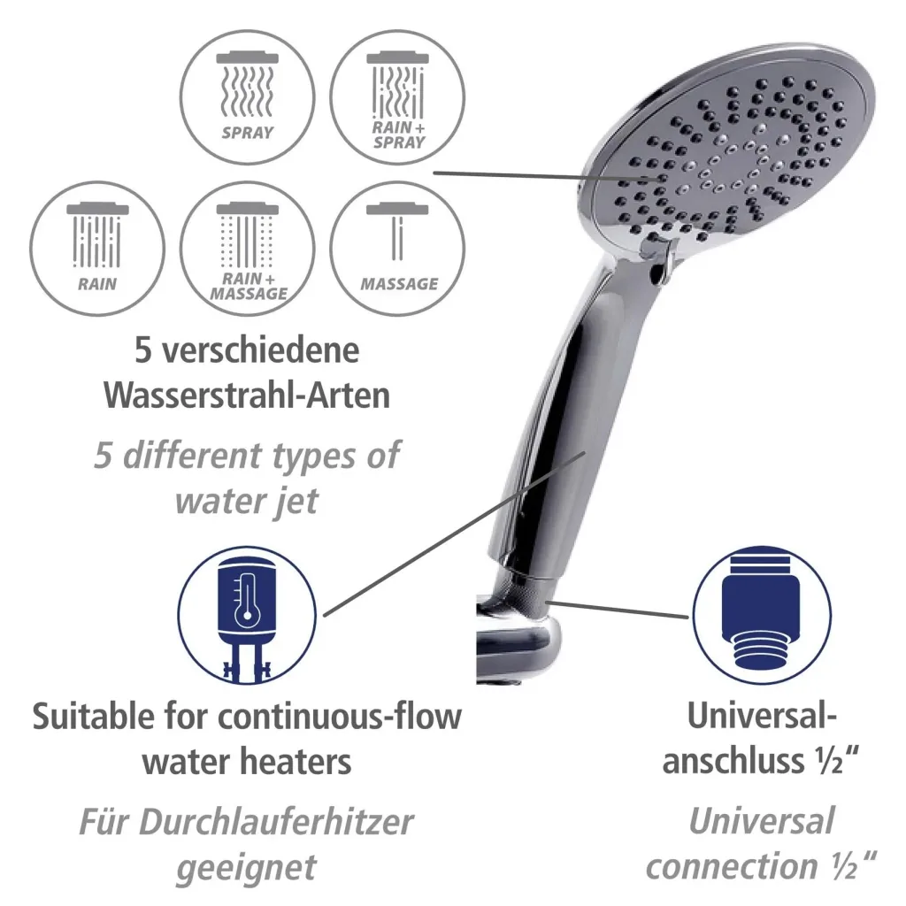 Shower set Young Chrome, bar length: 66 cm
