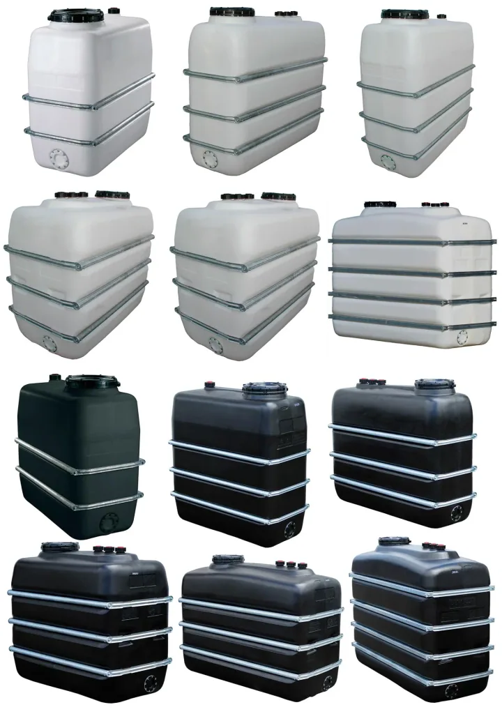 Space-saving tank 3000 L, white