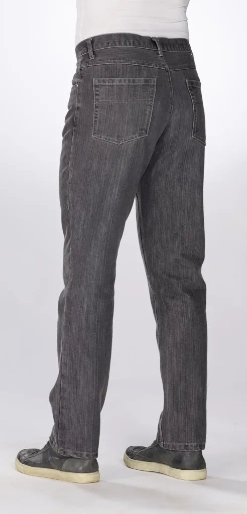 Comfortable jeans in 5-pocket style, color gray, size 27
